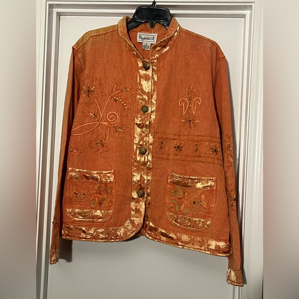 Flashback Vibrant Orange jacket for women size 2X